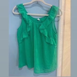 Old Navy L green polka dot tank